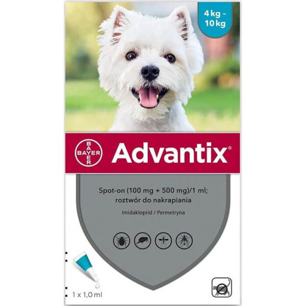 Bayer Advantix Spot On krople dla psa przeciw pchlom i kleszczom